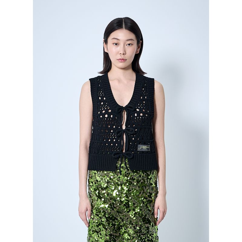 Ganni Women Logo Patch Vest